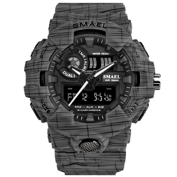 New Camouflage Military Watch SMAEL Watch Men Sports Watch LED