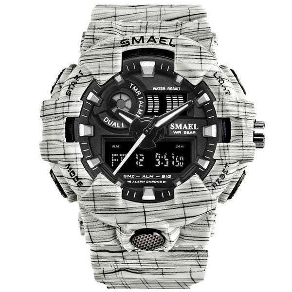 New Camouflage Military Watch SMAEL Watch Men Sports Watch LED