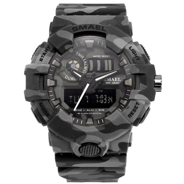 New Camouflage Military Watch SMAEL Watch Men Sports Watch LED
