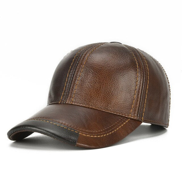 2019 High Quality Genuine Leather Baseball Cap Men Solid Winter Snapback Caps Hip Hop Bone Masculino Gorra Trucker Hats