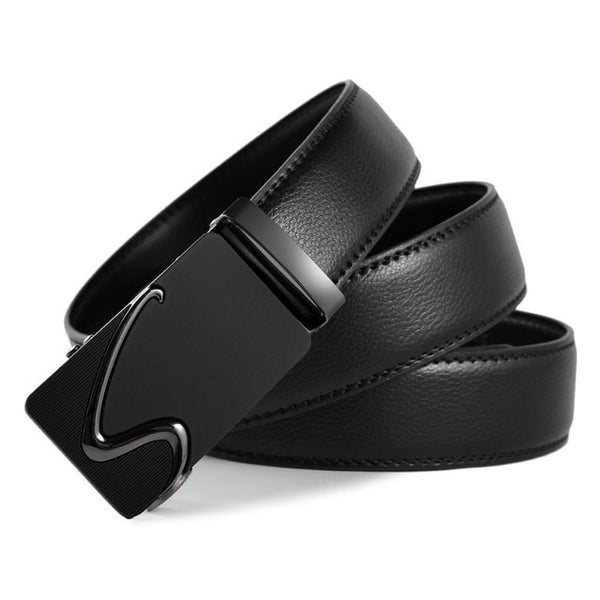 New Brand Designer Pure black belt buckle High Quality Cinturones
