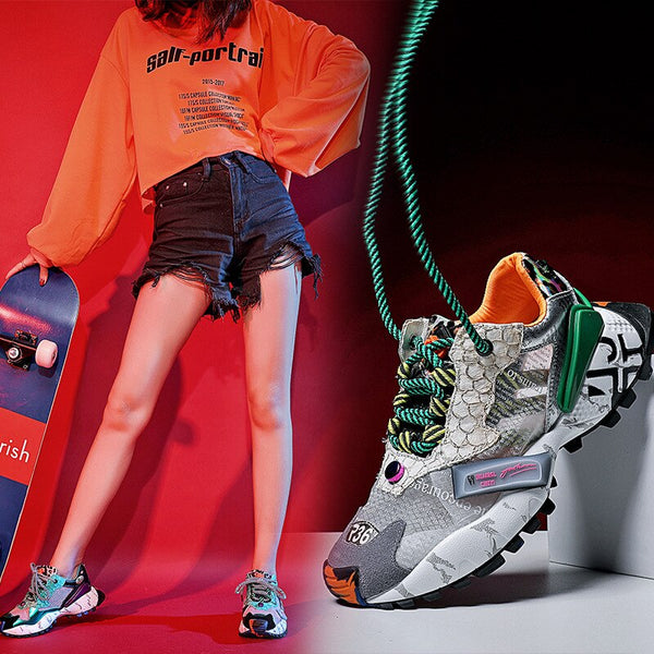 Trend Sneakers Women Mesh Breathable Walking Shoes