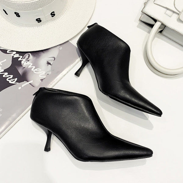 2019 Ins Autumn Early Winter Boots Women High Heels Shoes Pointed t