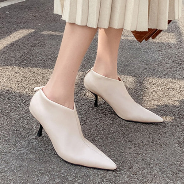 2019 Ins Autumn Early Winter Boots Women High Heels Shoes Pointed t