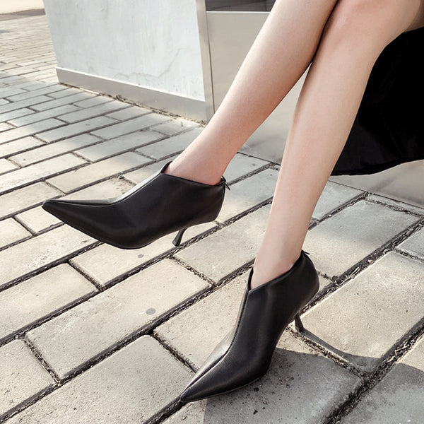 2019 Ins Autumn Early Winter Boots Women High Heels Shoes Pointed t