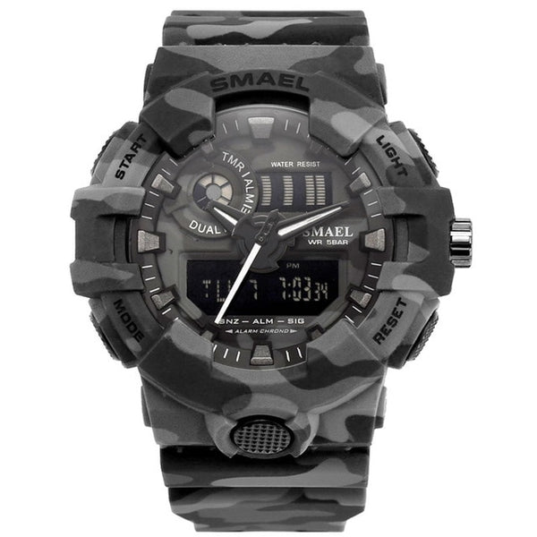 New Camouflage Military Watch SMAEL Watch Men Sports Watch LED