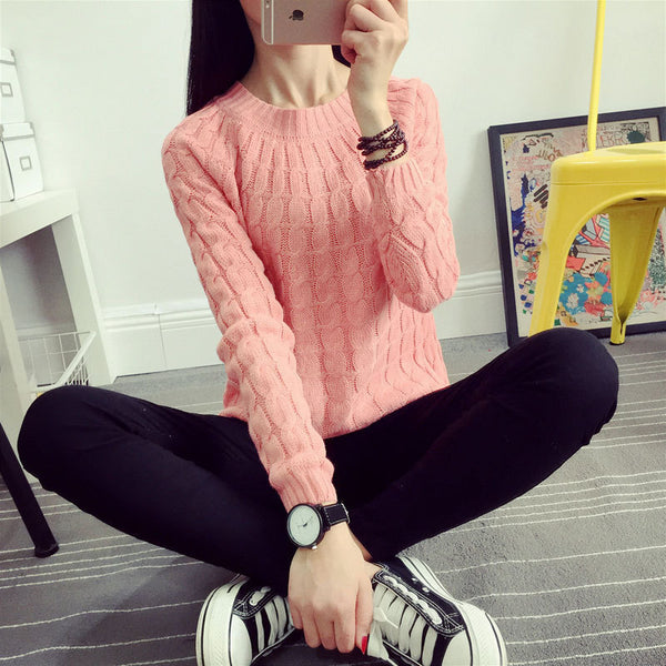Danjeaner Fashion Casual 9 Colours Women Sweater Pullovers Retro