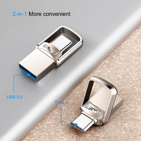 EAGET USB Flash Drive Pendrive For Micro Phone USB 3.0 Mini Pen Drives 128GB 32GB