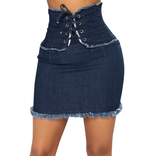 Top Hot Summer Skirts Womens Fashion High Waist Solid Casual