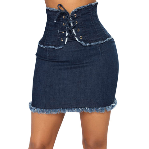 Top Hot Summer Skirts Womens Fashion High Waist Solid Casual