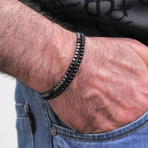 2019 New Fashion Men Bracelet Sets Trendy Handmade Classic Strand Stone Beaded Bracelet For Men Jewelry Gift Pulsera Hombre