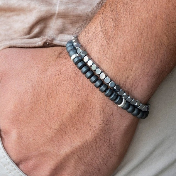 2019 New Fashion Men Bracelet Sets Trendy Handmade Classic Strand Stone Beaded Bracelet For Men Jewelry Gift Pulsera Hombre
