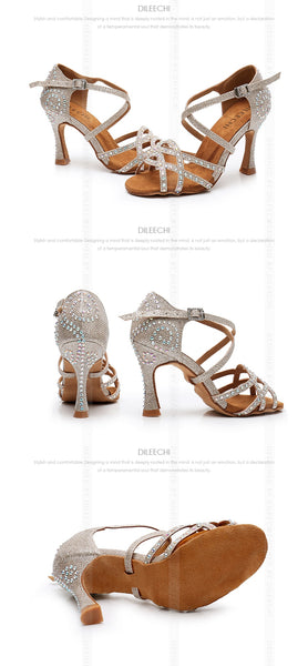DILEECHI Latin Dance Shoes Women