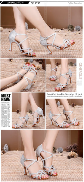 DILEECHI Latin Dance Shoes Women