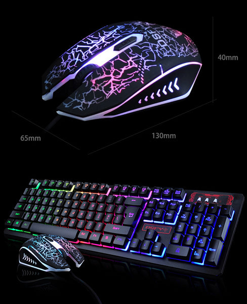 Gaming Keyboard + 2400DPI Pro Gaming Mouse Sets + Mouse Pad Gift