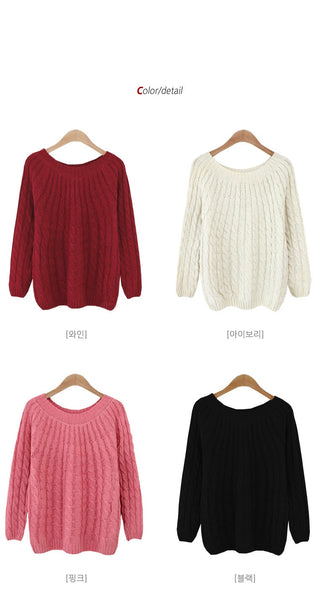 Danjeaner Fashion Casual 9 Colours Women Sweater Pullovers Retro