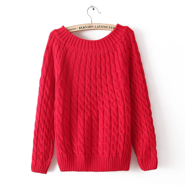 Danjeaner Fashion Casual 9 Colours Women Sweater Pullovers Retro