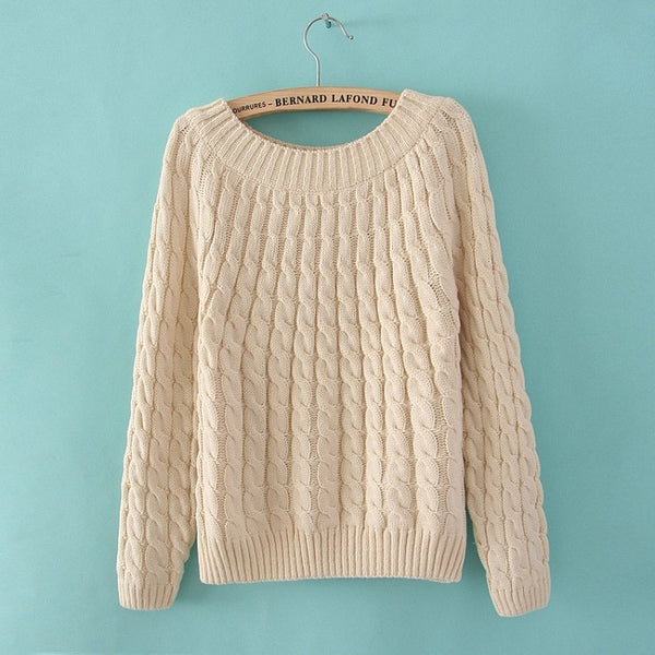 Danjeaner Fashion Casual 9 Colours Women Sweater Pullovers Retro