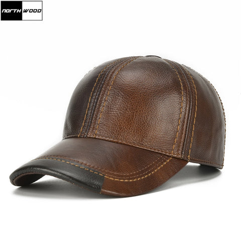 2019 High Quality Genuine Leather Baseball Cap Men Solid Winter Snapback Caps Hip Hop Bone Masculino Gorra Trucker Hats
