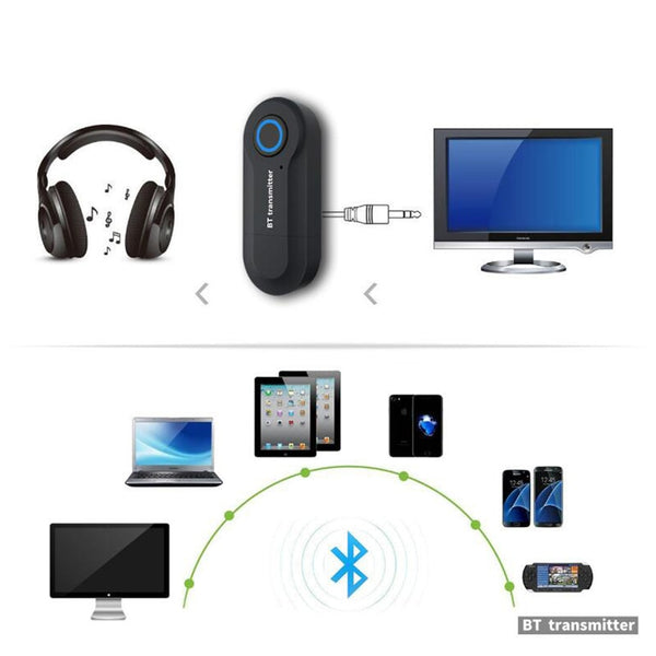 kebidu Bluetooth Transmitter 3.5MM Jack Audio Adapter Wireless Bluetooth 4.0