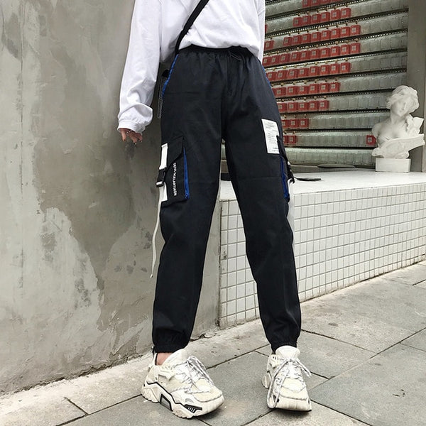 Plaid Zip-Pocket Joggers
