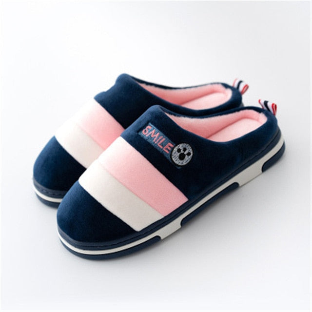 Winter Home Slippers Women Family Slippers Couple Warm Cotton