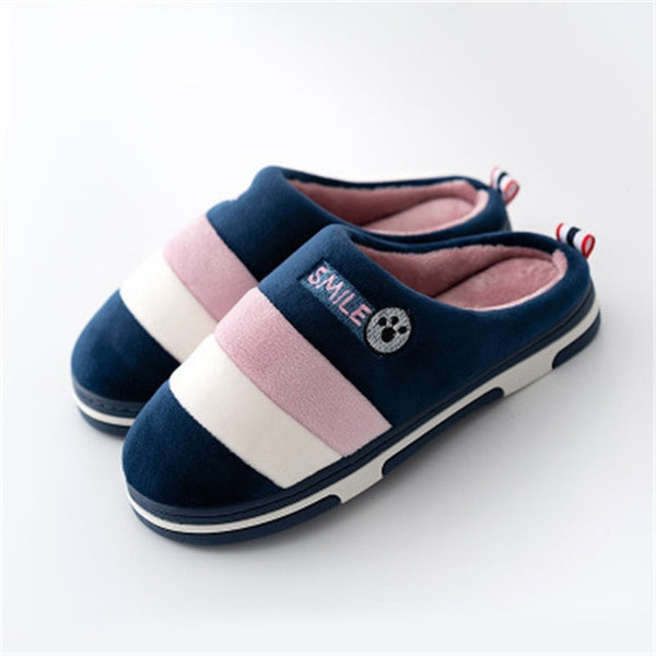 Winter Home Slippers Women Family Slippers Couple Warm Cotton