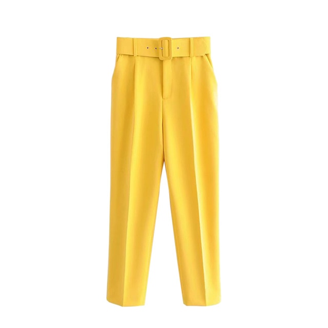 Glen Plaid Paperbag Pants