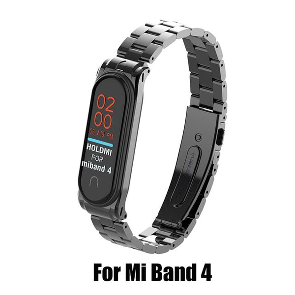 Stainless Steel For Xiaomi Mi Band 2 3 4 Strap Wristband Smart Watch Strap