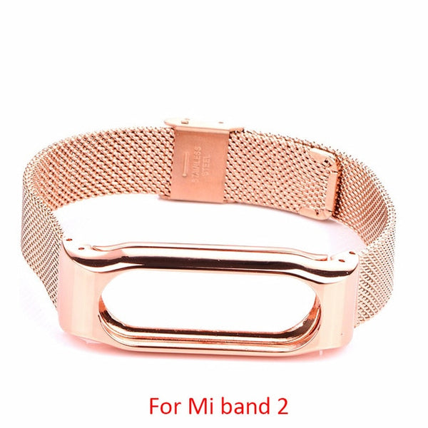 Stainless Steel For Xiaomi Mi Band 2 3 4 Strap Wristband Smart Watch Strap