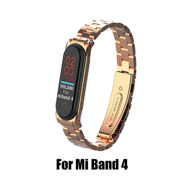 Stainless Steel For Xiaomi Mi Band 2 3 4 Strap Wristband Smart Watch Strap