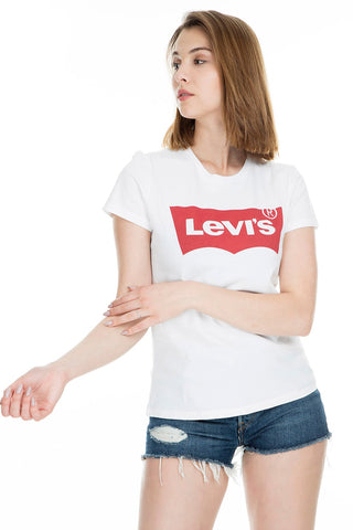 Levi's Printed Bicycle Neck T Shirts WOMEN T SHİRT