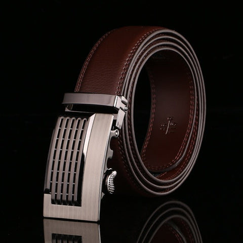 2019 New automatic buckle belts for men leather strap  men's belts Fashion brand designer male jean belt