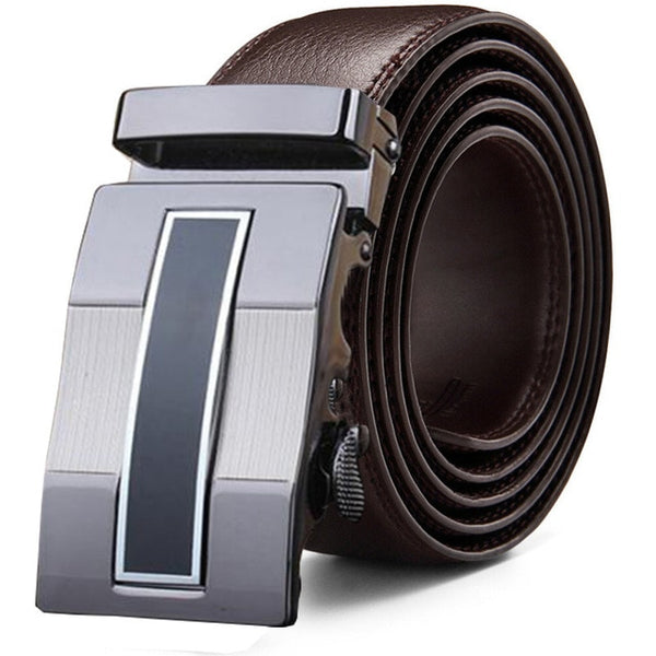 2019 New automatic buckle belts for men leather strap  men's belts Fashion brand designer male jean belt
