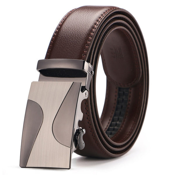 2019 New automatic buckle belts for men leather strap  men's belts Fashion brand designer male jean belt