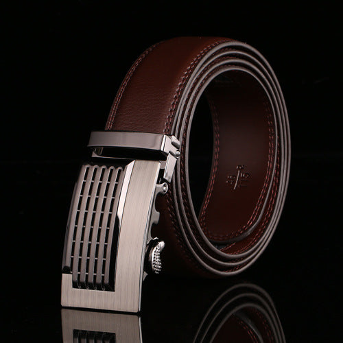 2019 New automatic buckle belts for men leather strap  men's belts Fashion brand designer male jean belt