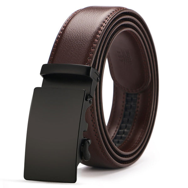 2019 New automatic buckle belts for men leather strap  men's belts Fashion brand designer male jean belt