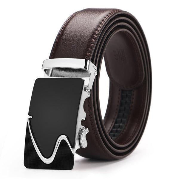 2019 New automatic buckle belts for men leather strap  men's belts Fashion brand designer male jean belt