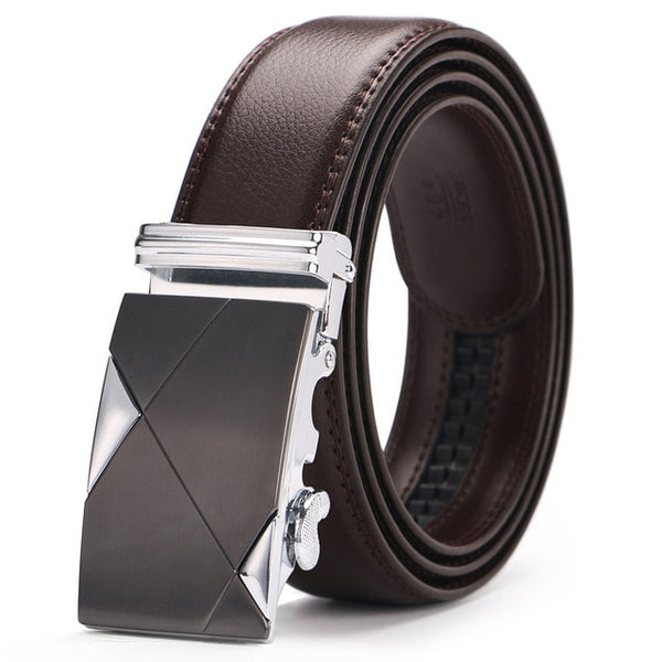2019 New automatic buckle belts for men leather strap  men's belts Fashion brand designer male jean belt