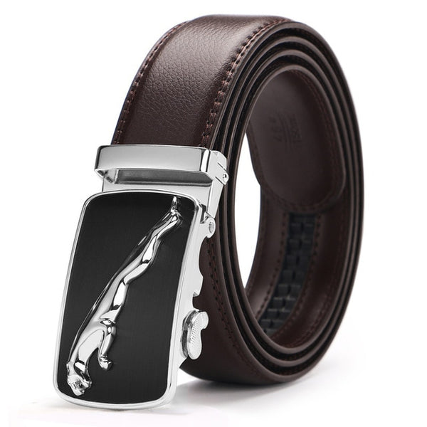 2019 New automatic buckle belts for men leather strap  men's belts Fashion brand designer male jean belt