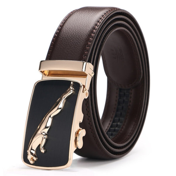 2019 New automatic buckle belts for men leather strap  men's belts Fashion brand designer male jean belt