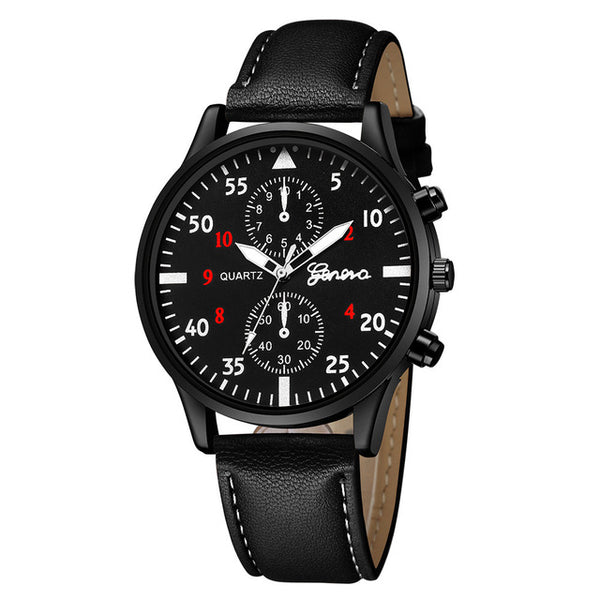 The Mens' Watches relogio masculino Quartz Wrist Watches High Quality PU Leather Watch Strap Analog Slim Dial Casual Waterproof