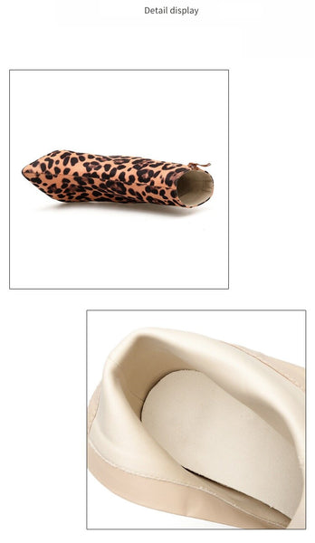 Faux Suede Leopard Print Booties