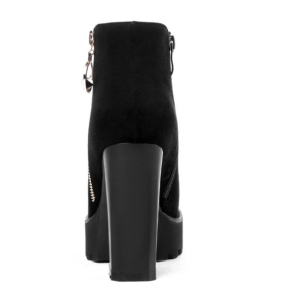 Platform Ankle Boots Women Autumn Winter Lady Shoes Fashion
