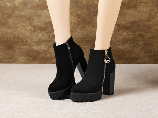 Platform Ankle Boots Women Autumn Winter Lady Shoes Fashion