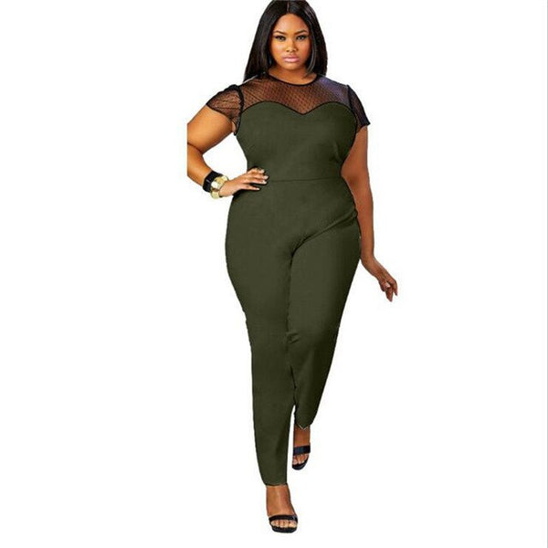 Big Size Casual Office Work Women Jumpsuit 2019 New Spring Summer