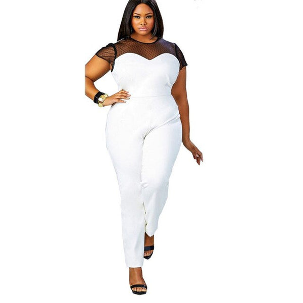 Big Size Casual Office Work Women Jumpsuit 2019 New Spring Summer