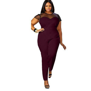 Big Size Casual Office Work Women Jumpsuit 2019 New Spring Summer