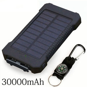 Solar Power Bank 30000mAh Solar Charger External battery Charger