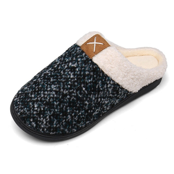 Winter Home Slippers Men House Flip Flops Women Warm Plush Slippers